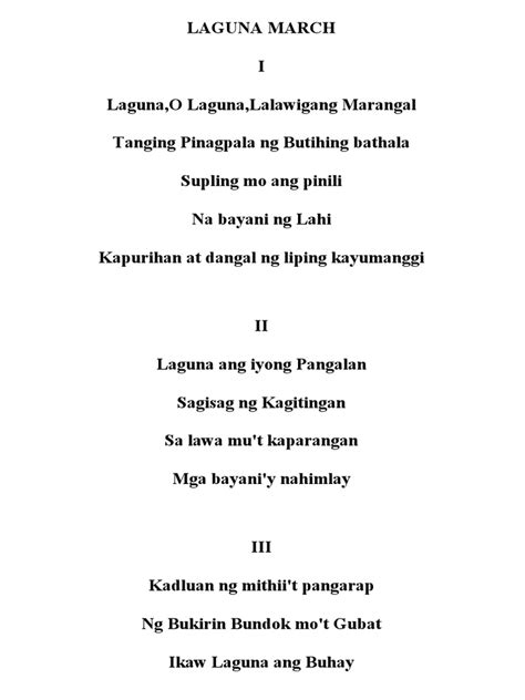 calabarzon march|laguna march lyrics.